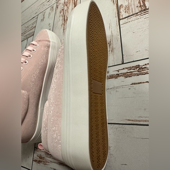 🆕 Women Lace Up Platform Sneakers Size 8, Pink - Picture 6 of 10
